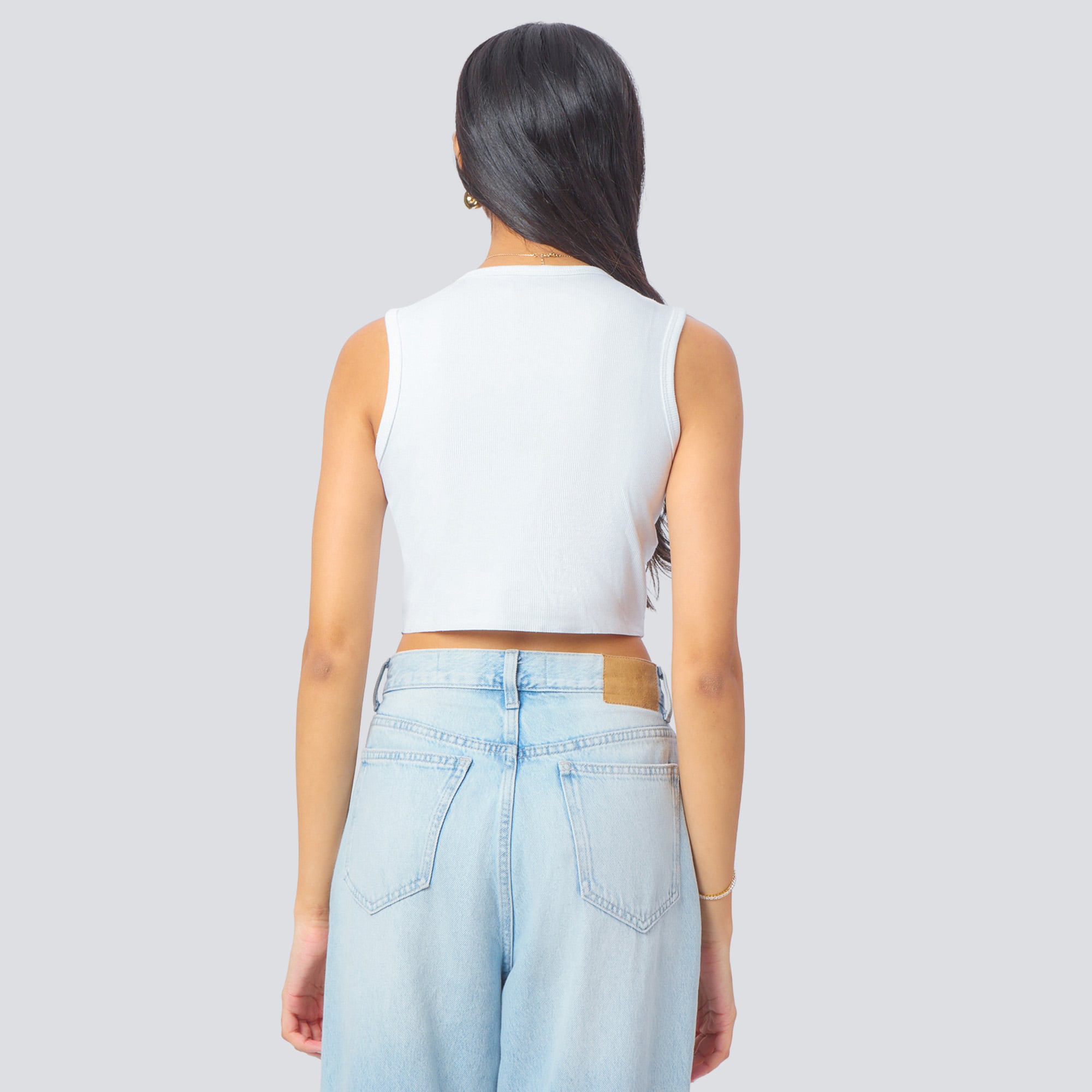 Débardeur court blanc Texas Longhorns pour femmes de la marque Hype and Vice
