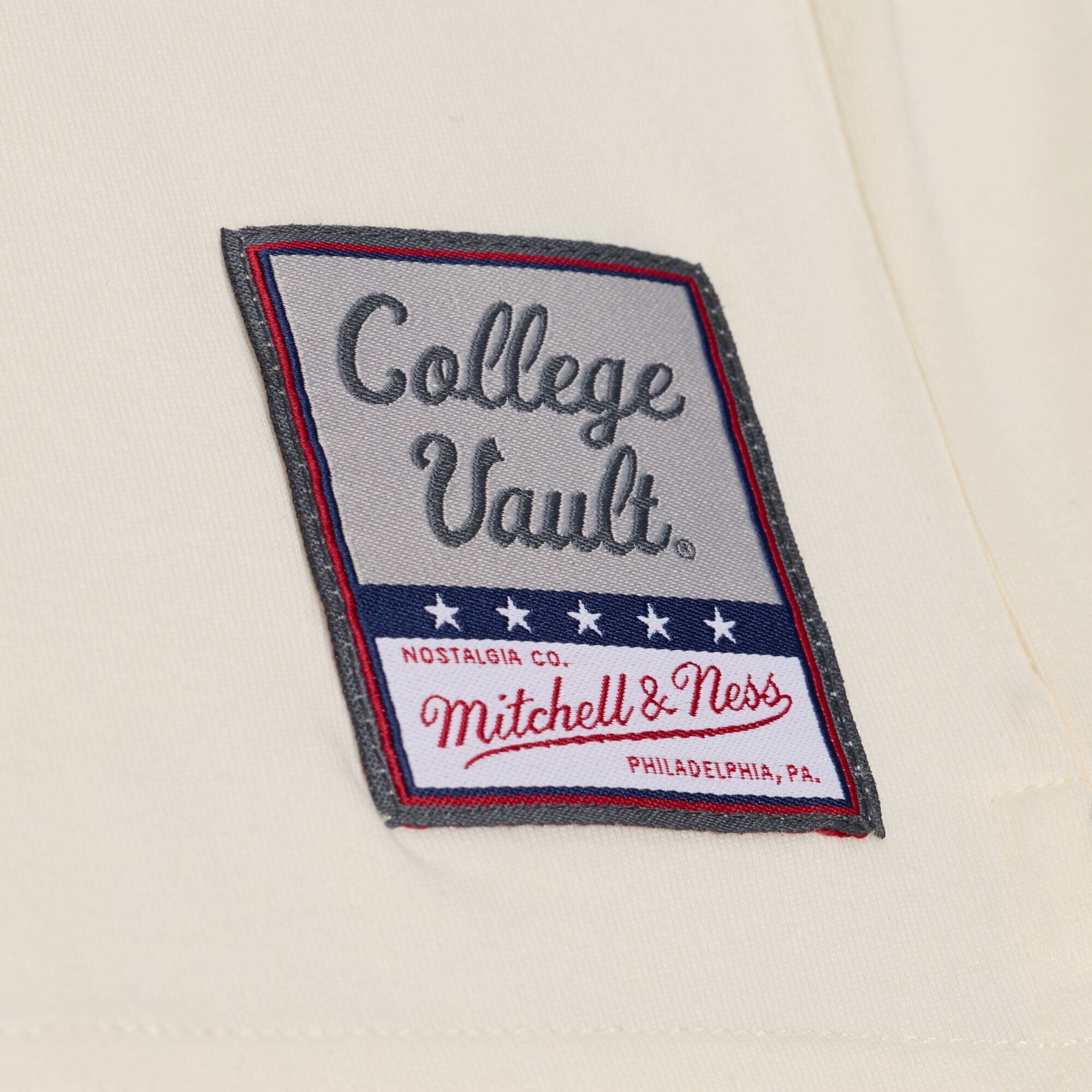 Women's Mitchell & Ness Cream Texas Longhorns Retro Roots Crop Boxy Yoke T-Shirt