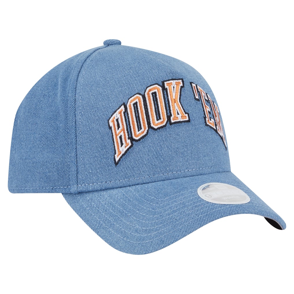 New Era Denim Texas Longhorns A-Frame 9FORTY Adjustable Tie Back Hat Women main image 2