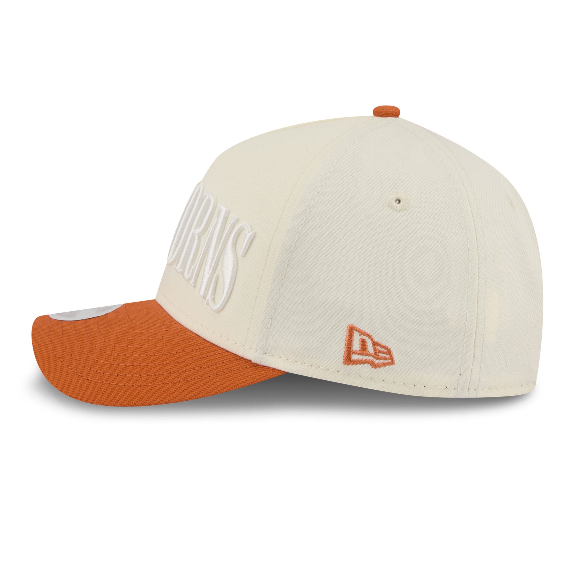 Casquette ajustable New Era 9FORTY A-Frame blanche et orange Texas Longhorns pour femme