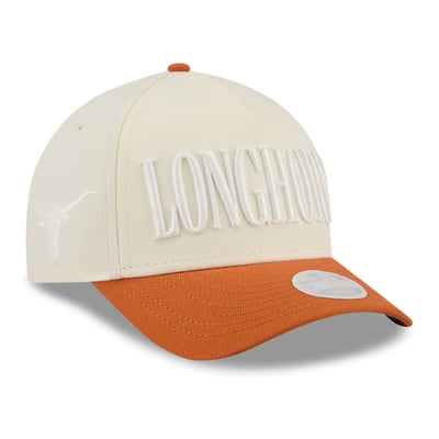 Texas Longhorns New Era Women's Tonal 9FORTY A-Frame Adjustable Hat - White/Texas Orange