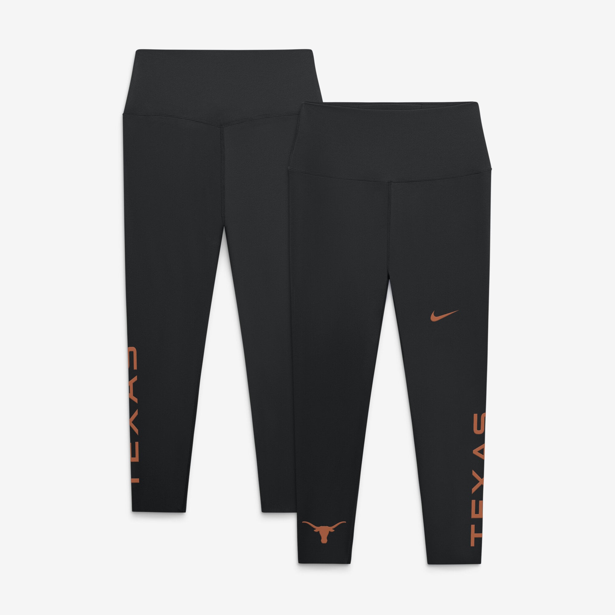Leggings 7/8 Nike Texas Longhorns Zenvy taille haute Dri-FIT noirs pour femmes