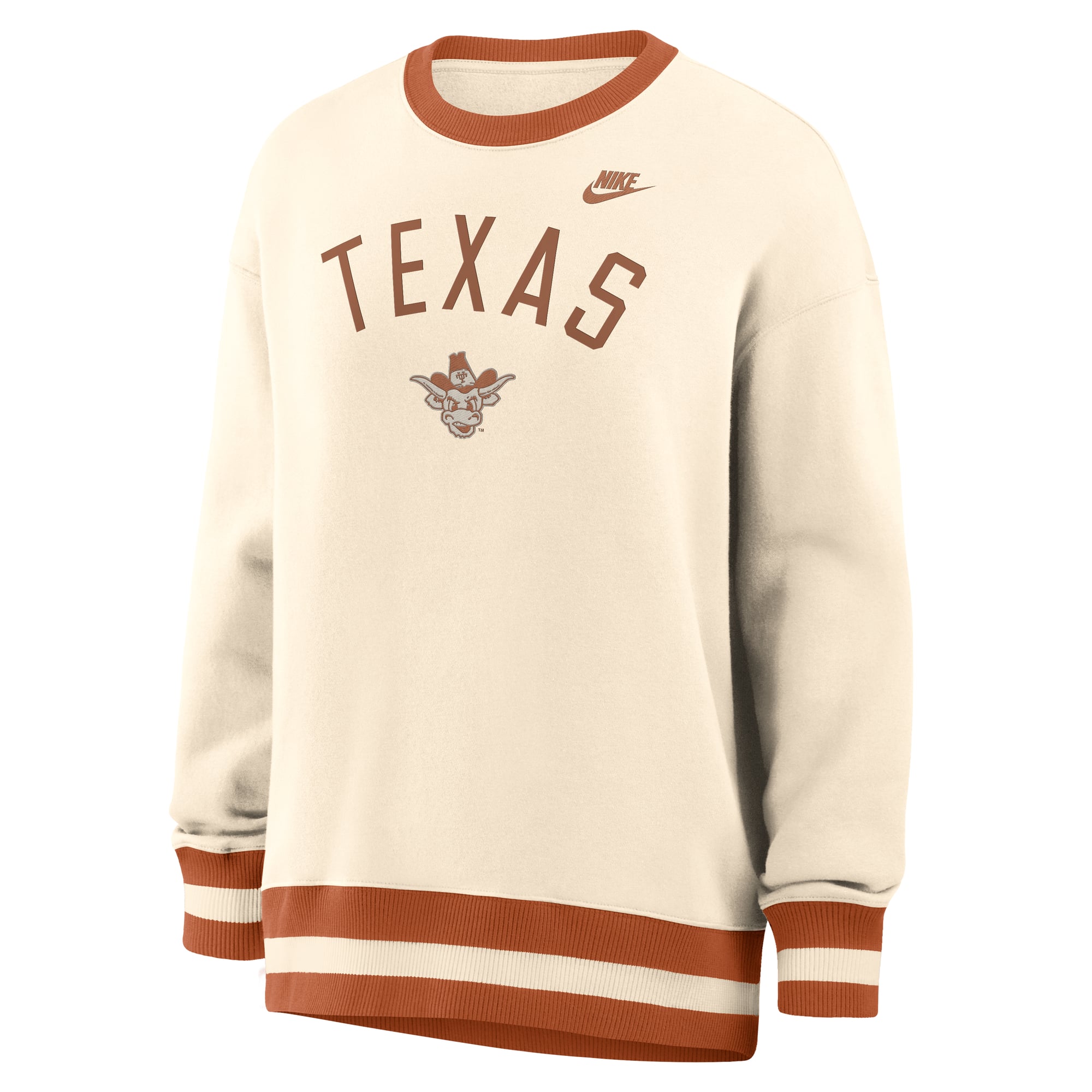 Sweat-shirt Nike Natural Texas Longhorns Oversize Legacy Arch Phoenix pour femme