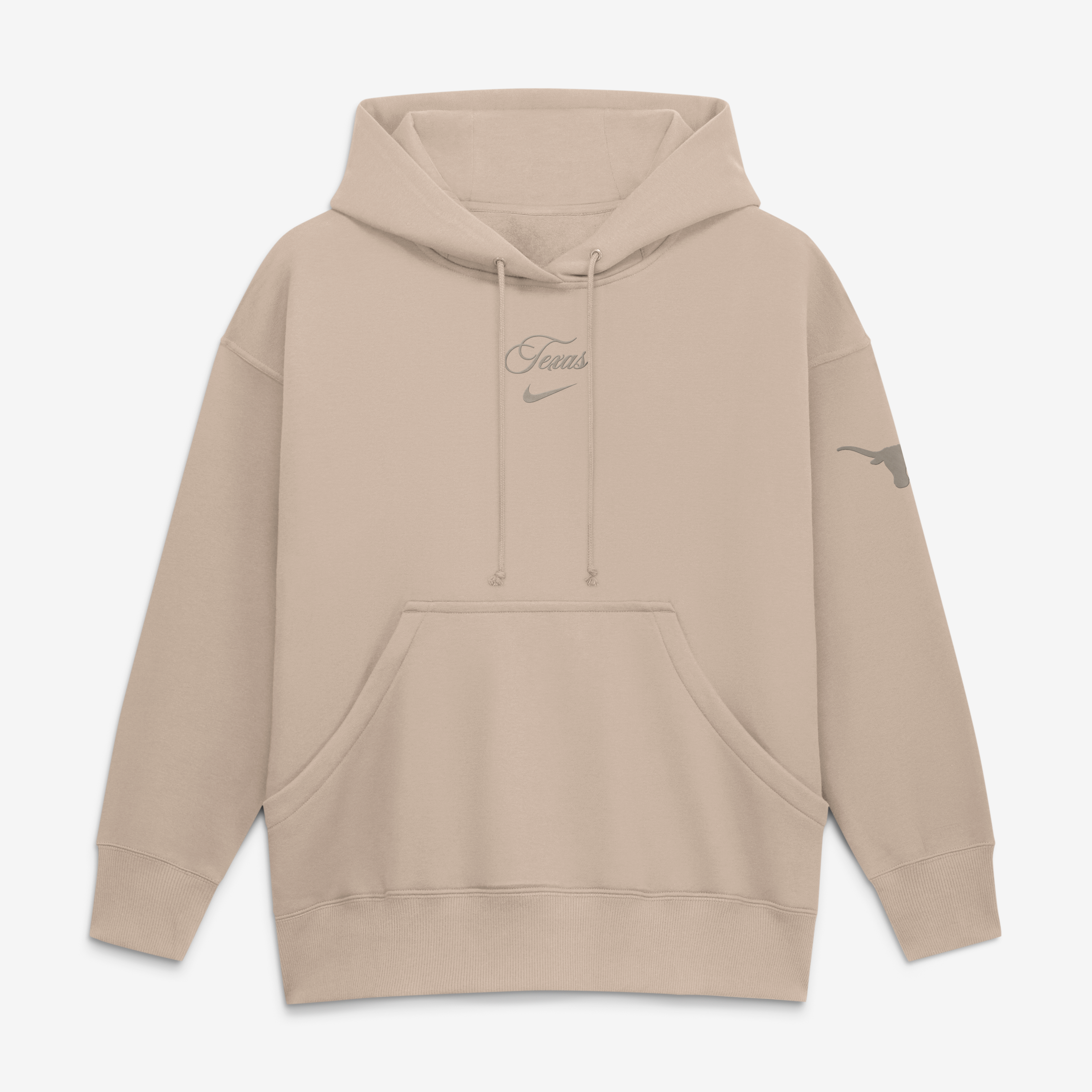 Sweat à capuche oversize Nike Tan Texas Longhorns Neutral Stance Phoenix Fleece pour femme