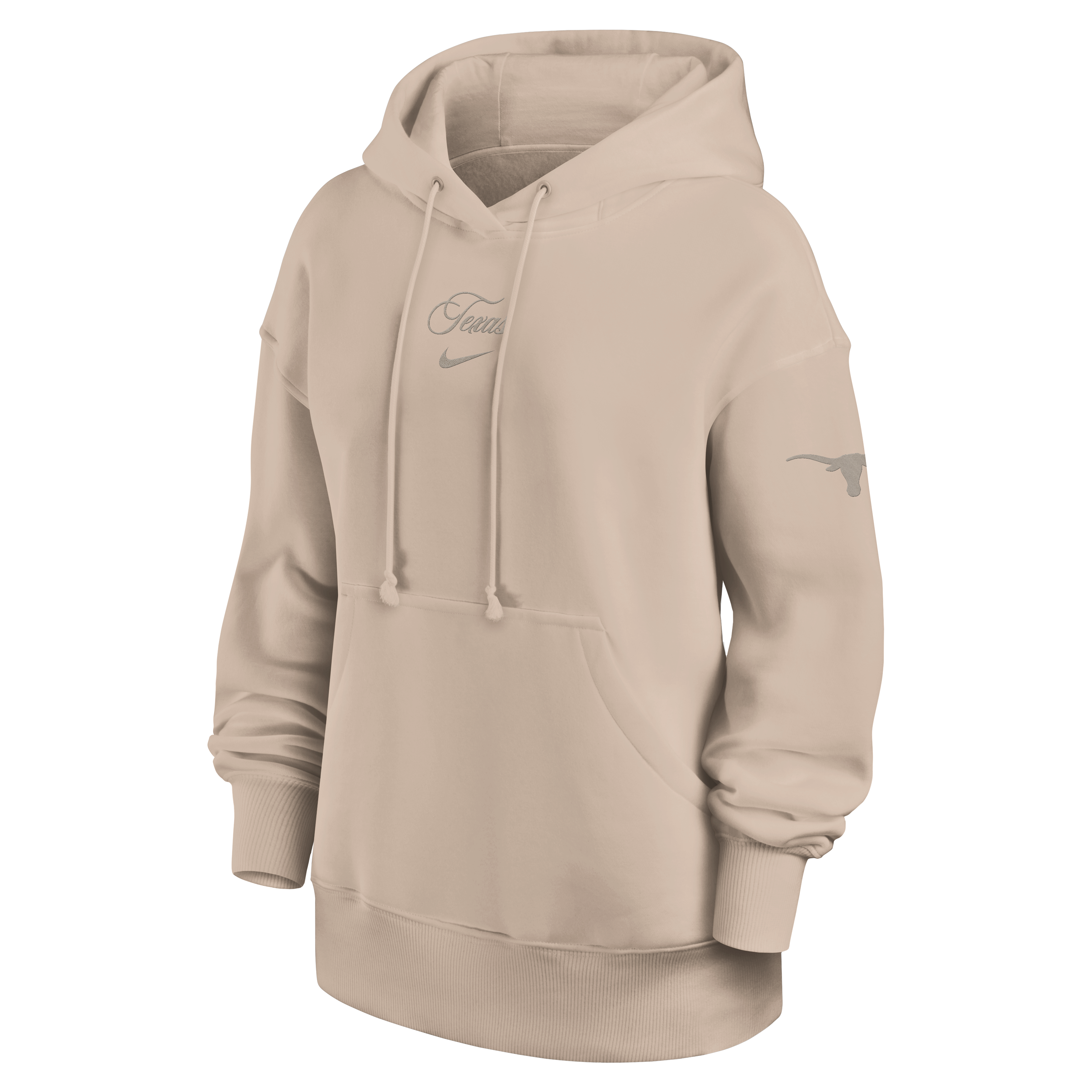 Sweat à capuche oversize Nike Tan Texas Longhorns Neutral Stance Phoenix Fleece pour femme