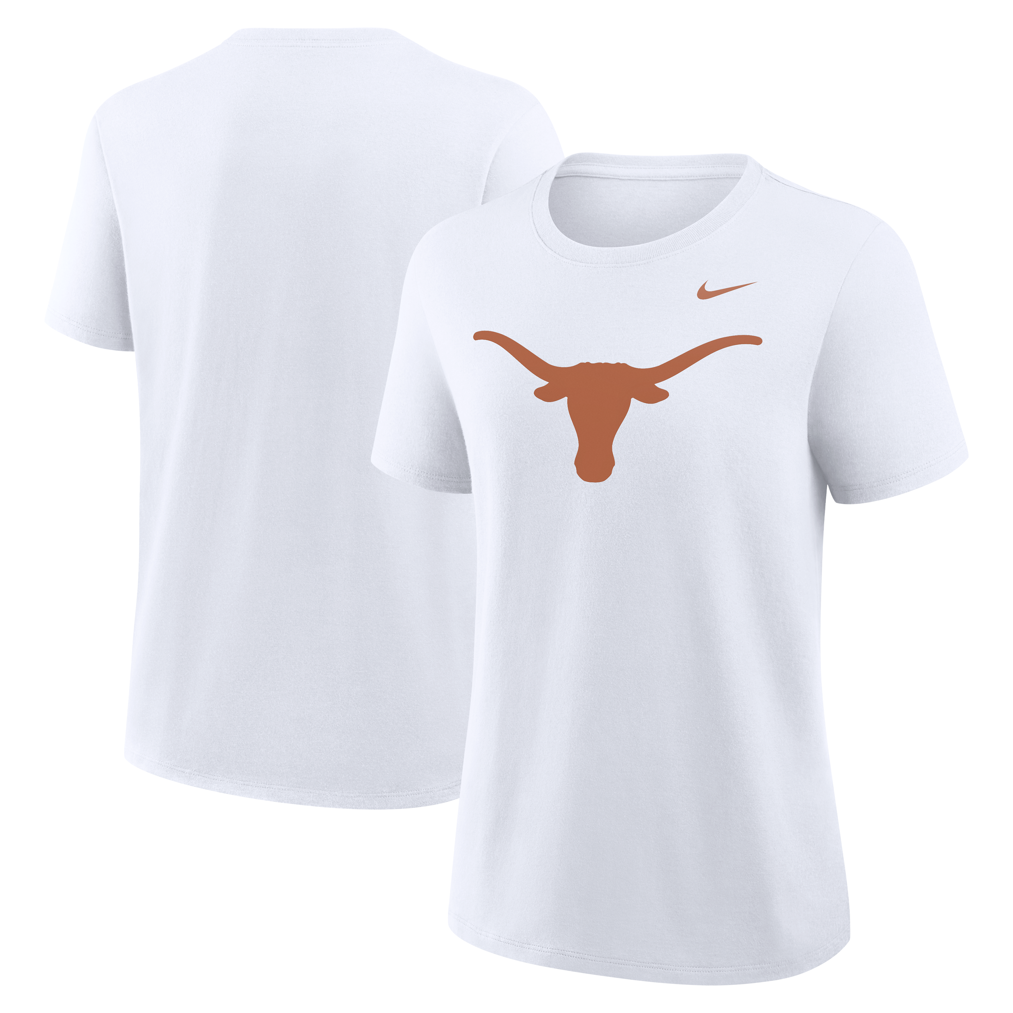 T-shirt Nike blanc pour femme avec logo principal des Texas Longhorns