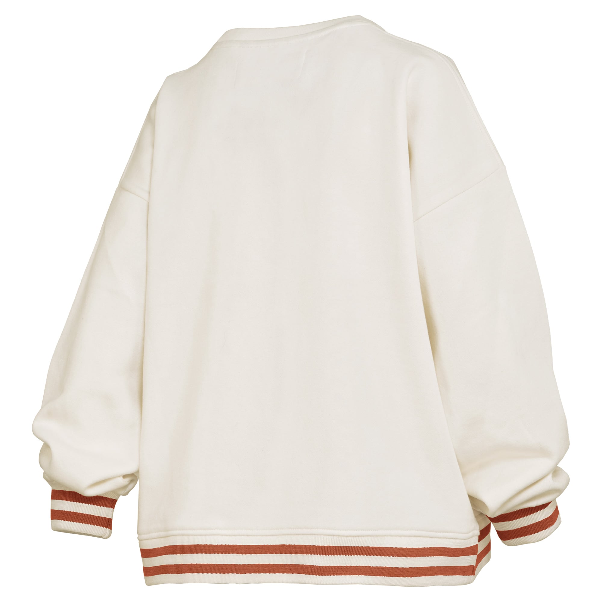 Sweat-shirt côtelé en chenille crème Pressbox Texas Longhorns Bonanza pour femme