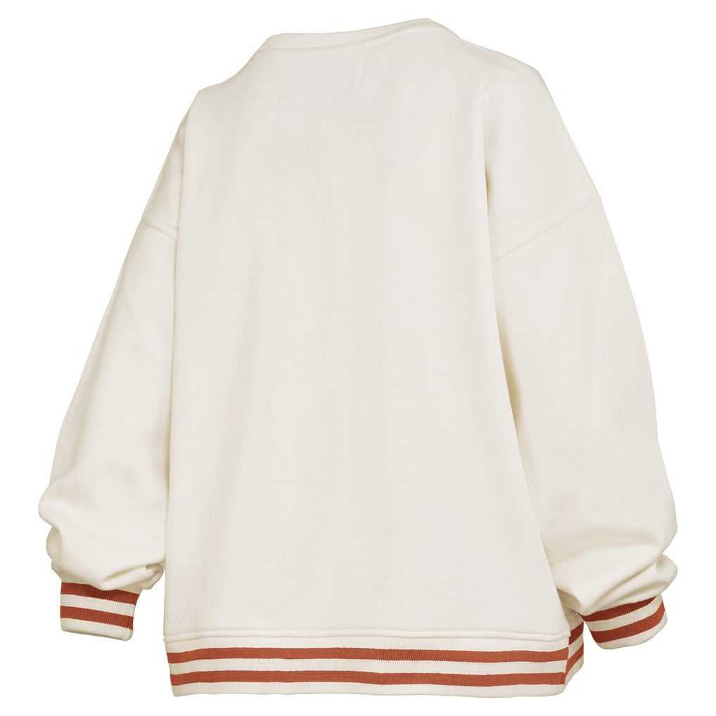 Texas Longhorns Pressbox Women's Bonanza Chenille Ribbed Sweatshirt - Cream
