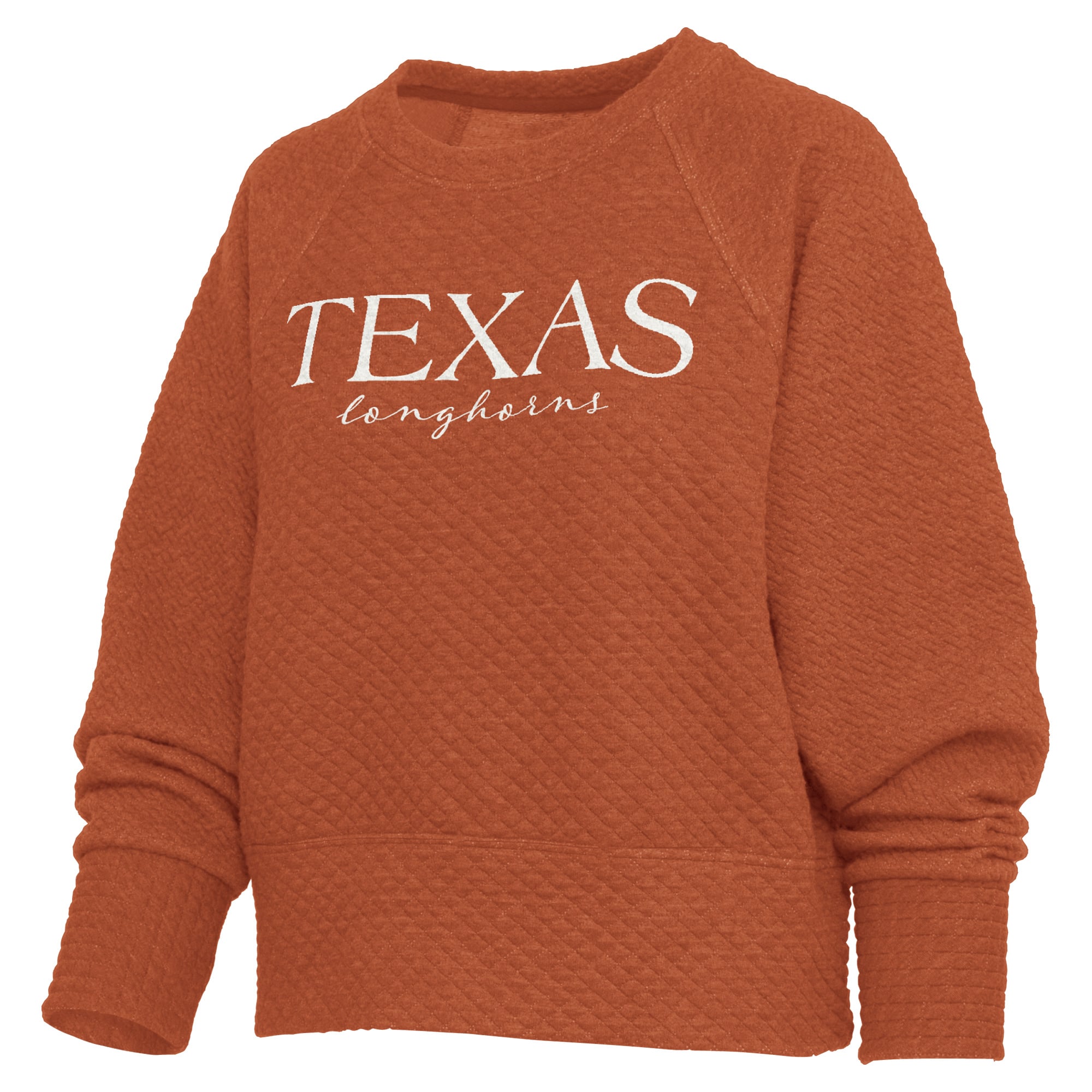Sweat-shirt matelassé Champagne Nova pour femme Pressbox Texas Orange Longhorns