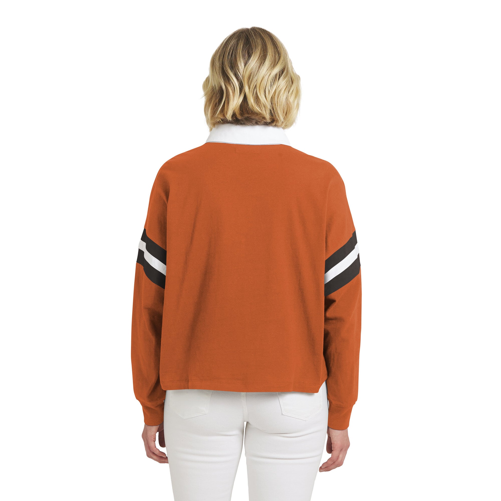 Maillot de rugby Texas Longhorns orange la marque WEAR by Erin Andrews pour femmes
