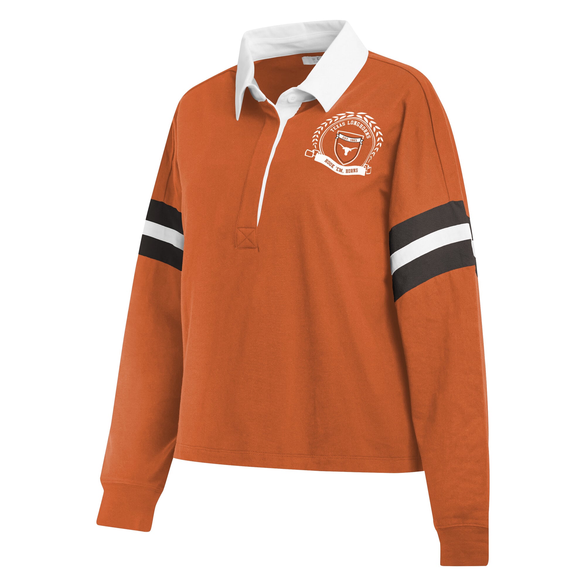 Maillot de rugby Texas Longhorns orange la marque WEAR by Erin Andrews pour femmes