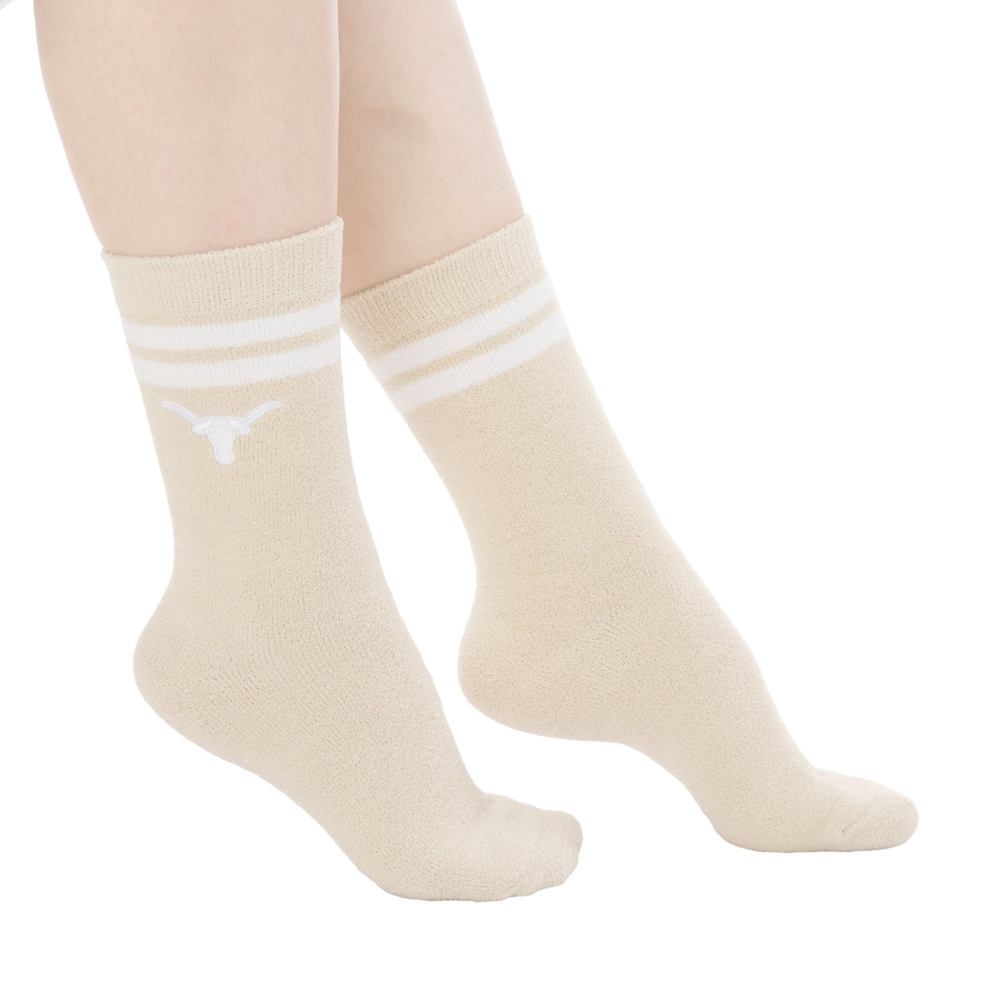 Chaussettes en peluche ZooZatz crème Texas Longhorns Victory pour femmes