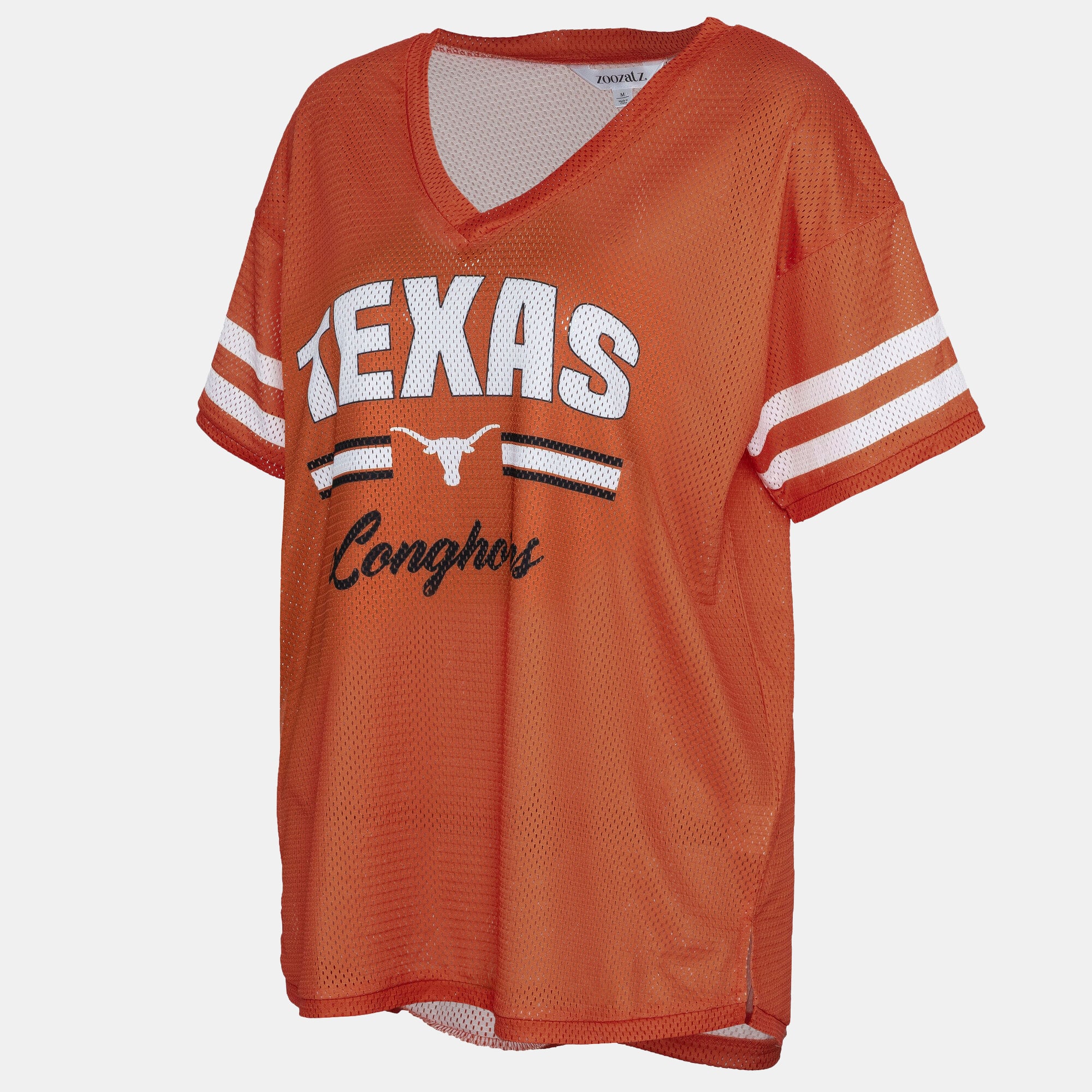 Women's ZooZatz Texas Orange Longhorns Mesh Jersey Kickoff T-Shirt