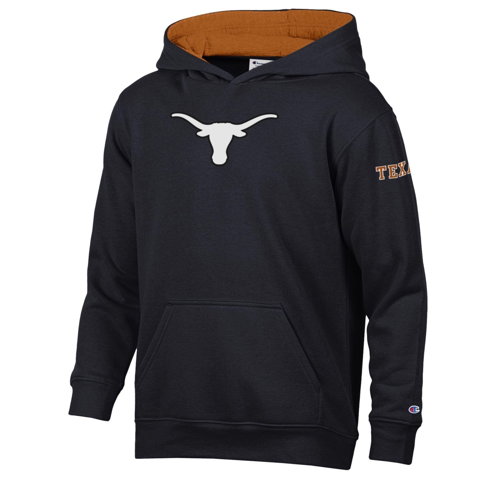 Sweat à capuche en polaire noir Youth Champion Texas Longhorns