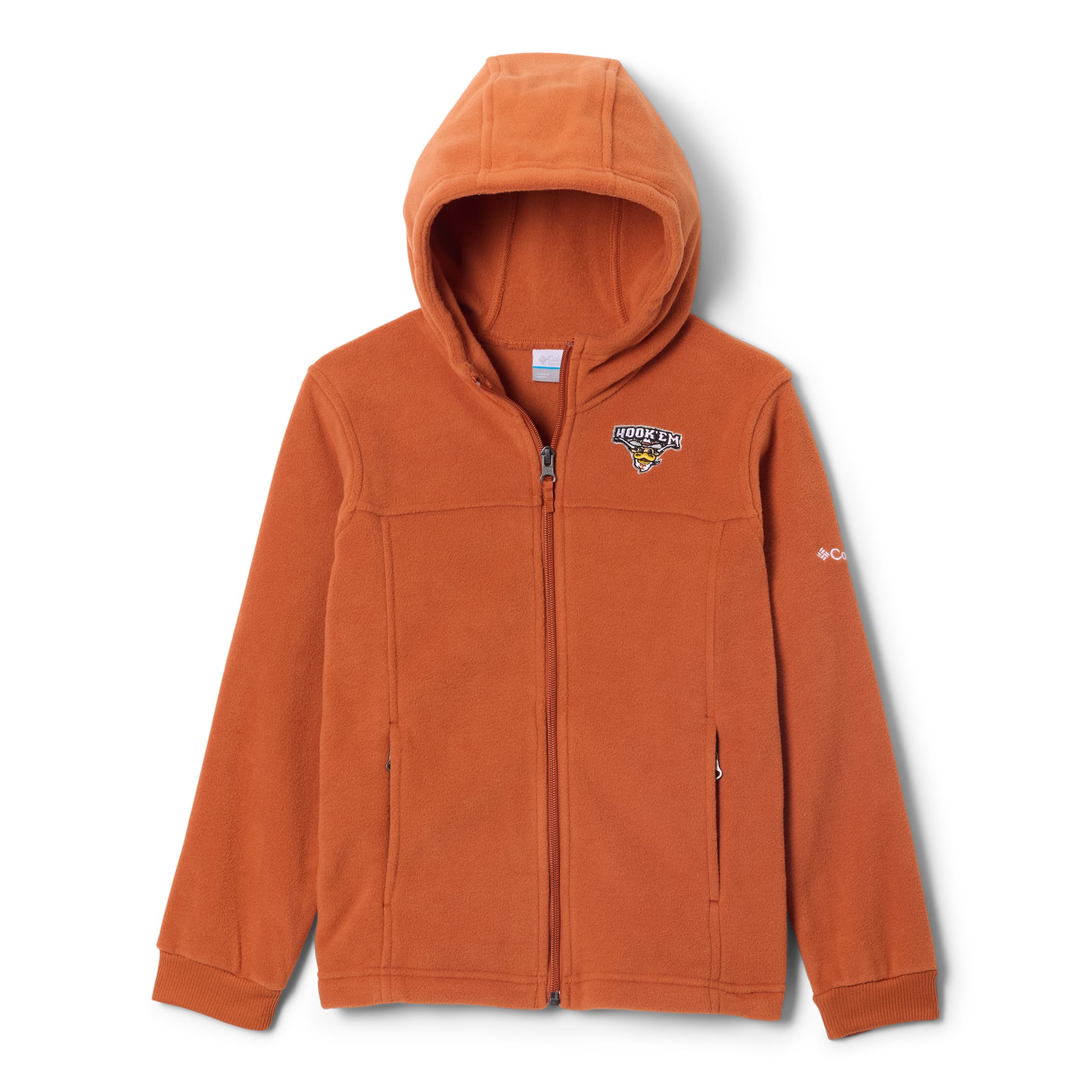 Sweat à capuche zippé en polaire Columbia Texas Orange Longhorns pour jeunes