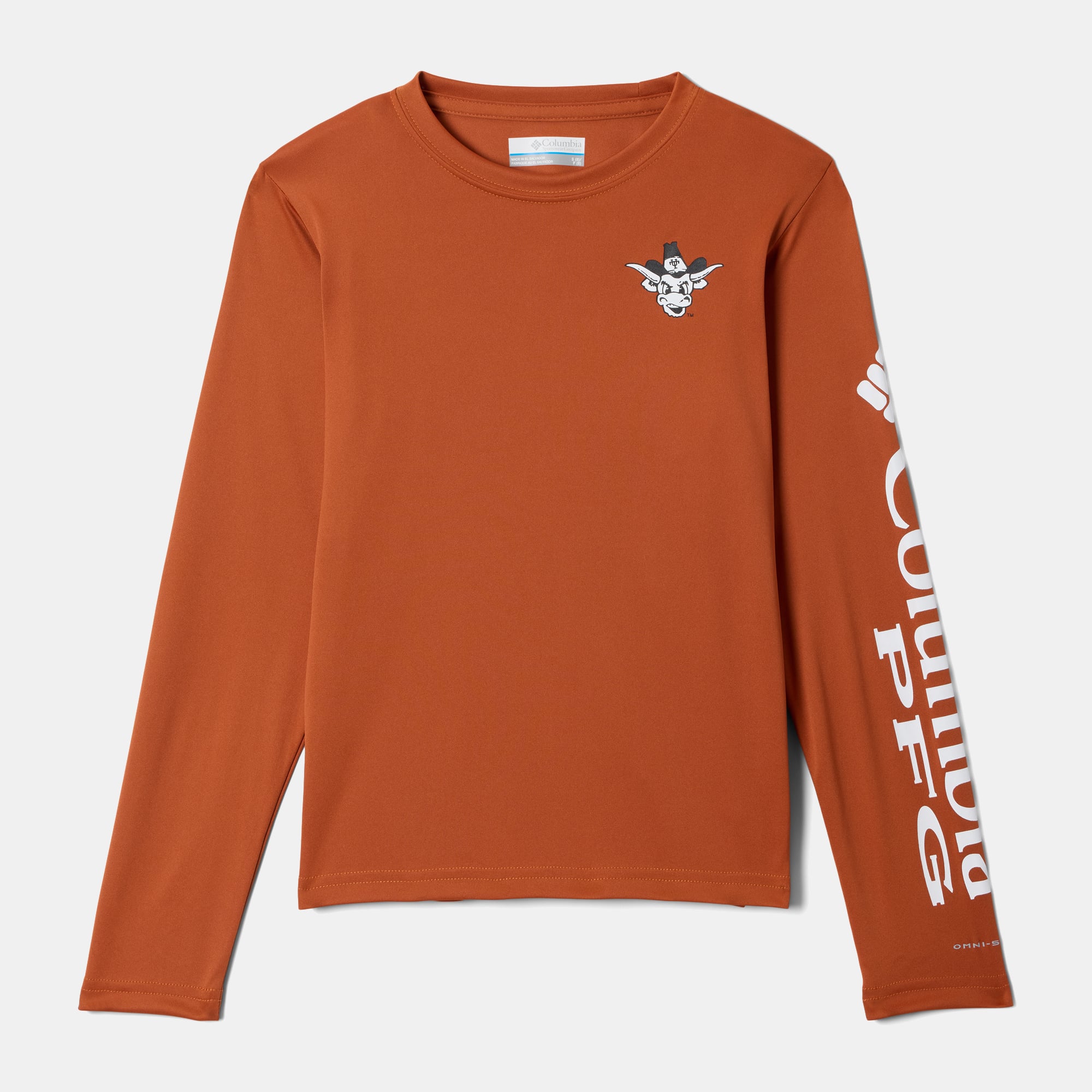 T-shirt à manches longues pour jeunes Columbia Texas Orange Longhorns Terminal Tackle