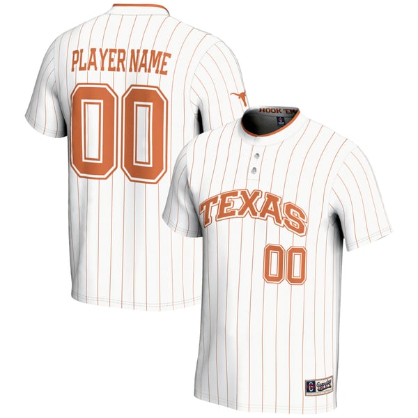Youth GameDay Greats White Texas Longhorns NIL Pick-A-Player Lightweight Softball Jersey