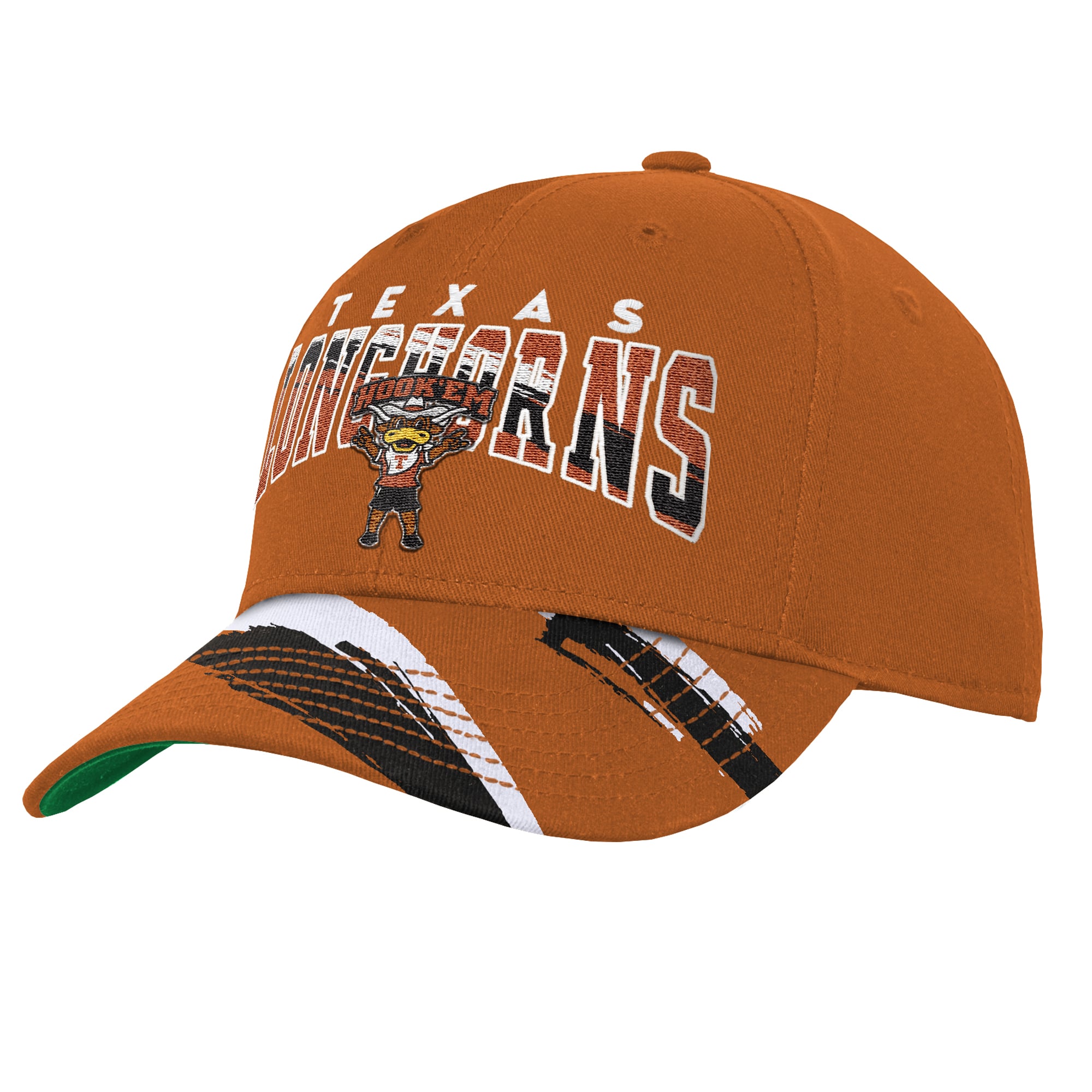 Casquette ajustable Mitchell & Ness Texas Orange Texas Longhorns Mascot Streaks Pro Crown pour enfant