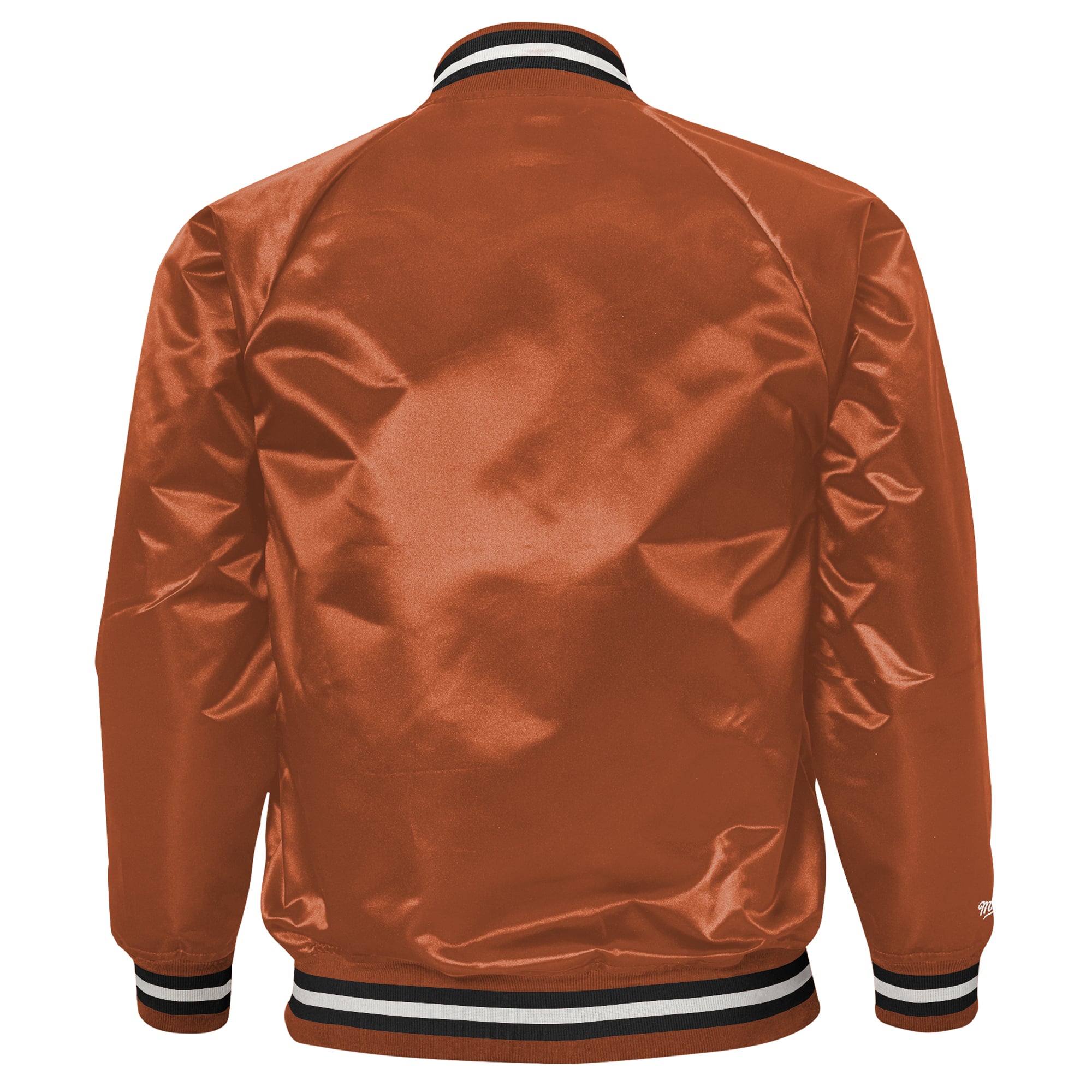 Youth Mitchell & Ness Texas Orange Longhorns Satin Full-Snap Raglan Jacket