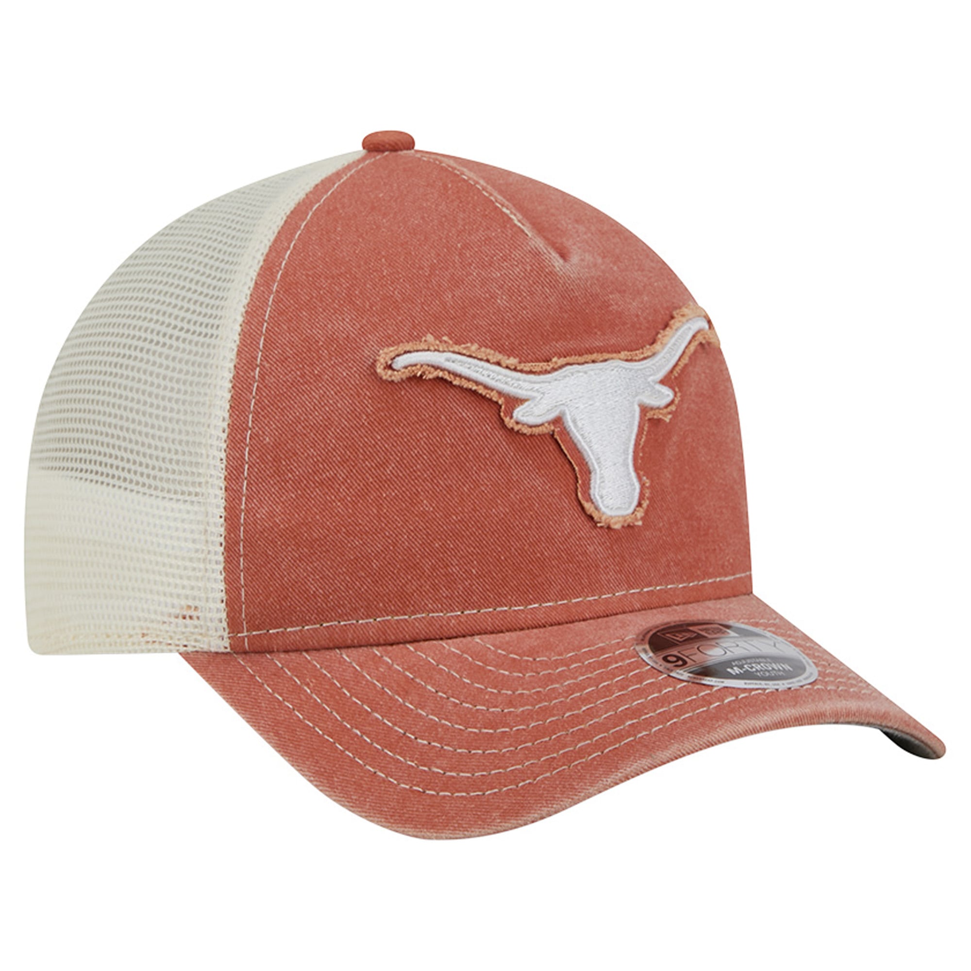 Youth New Era Texas Orange Texas Longhorns Retro A-Frame Adjustable Trucker Hat