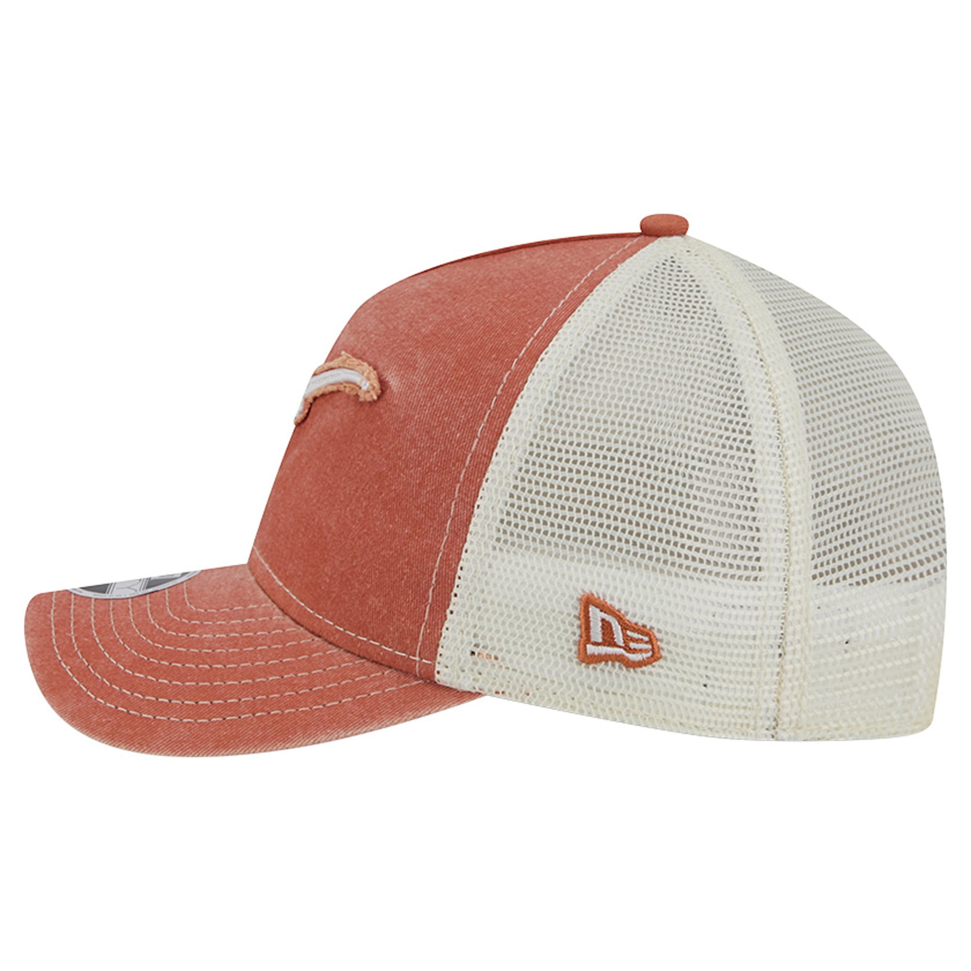 Youth New Era Texas Orange Texas Longhorns Retro A-Frame Adjustable Trucker Hat