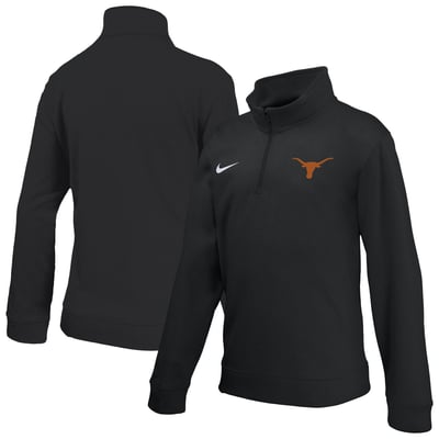 Texas Longhorns Nike Youth Therma-FIT Quarter-Zip Pullover - Black
