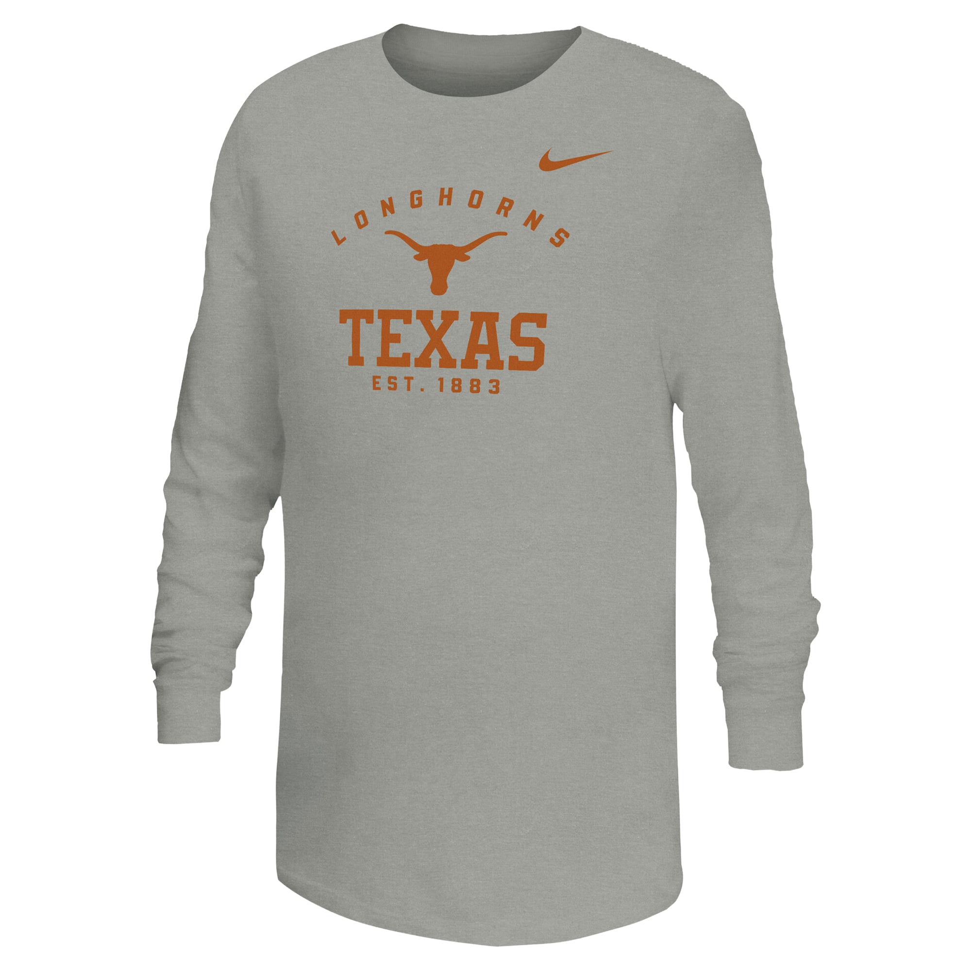 Youth Nike Gray Texas Longhorns Legend Dri-FIT Long Sleeve T-Shirt