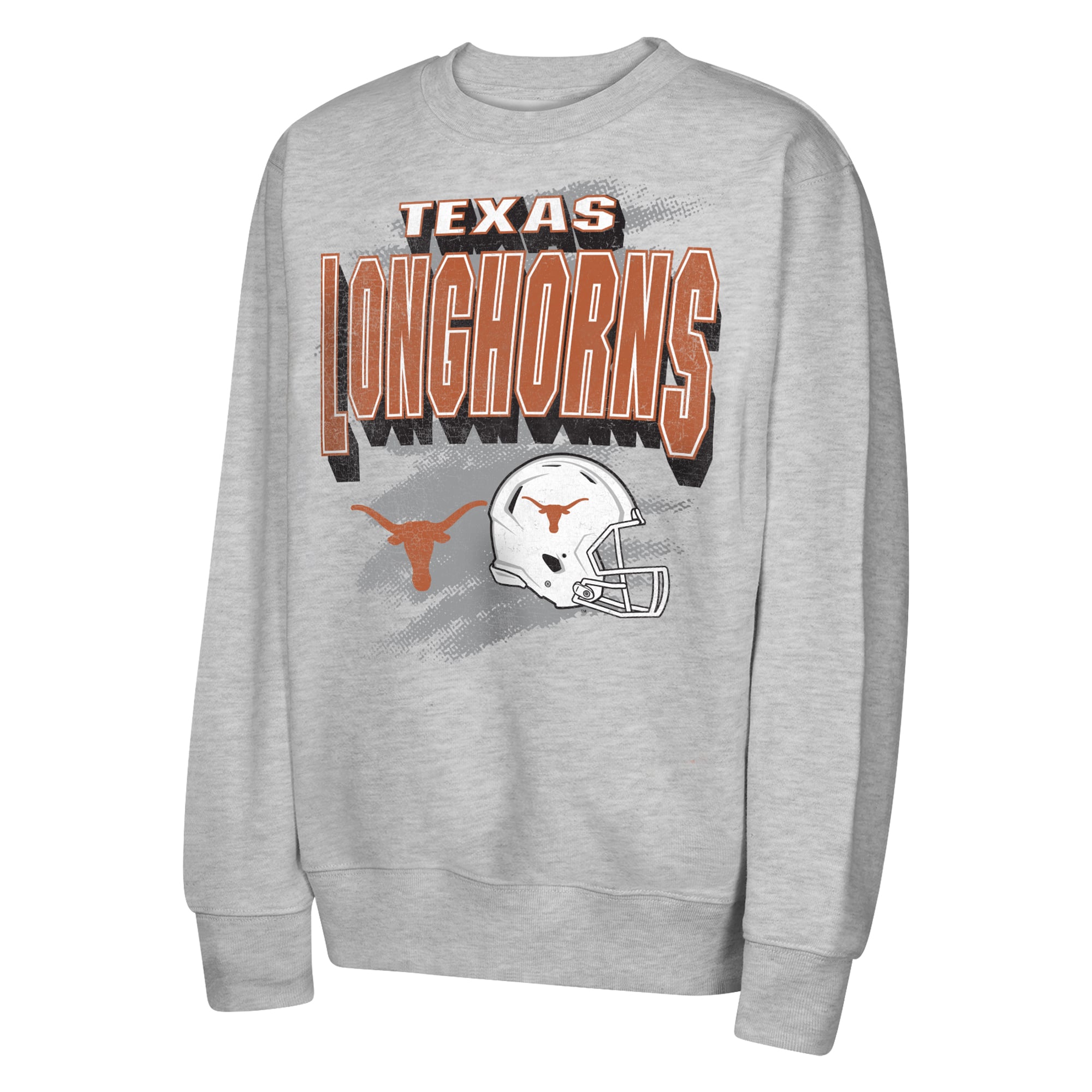 Sweat-shirt polaire Youth Outerstuff gris chiné Texas Longhorns Wild Card
