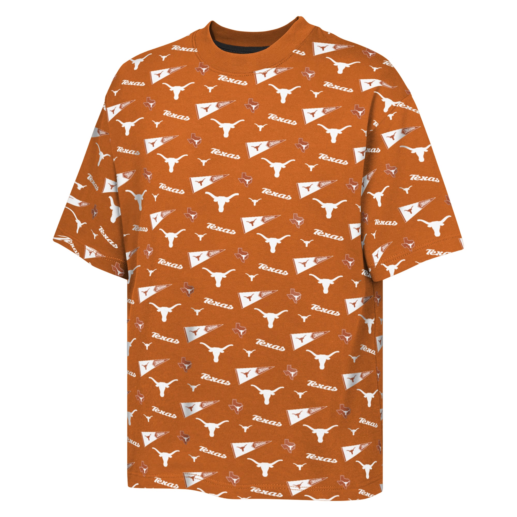 T-shirt imprimé intégral Texas Longhorns orange pour jeunes de la marque Outerstuff