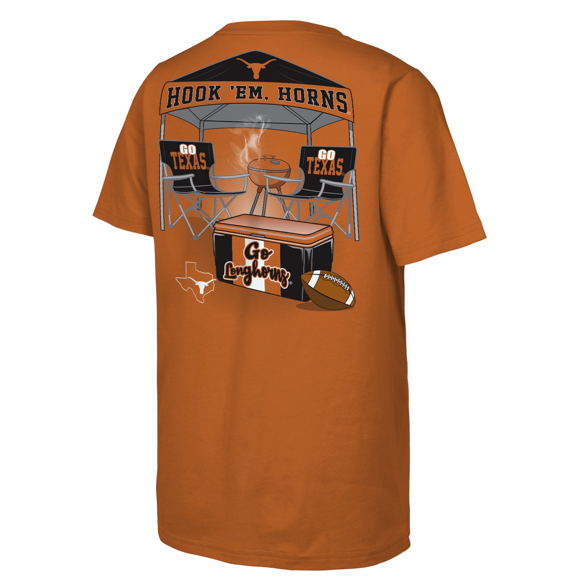 T-shirt Outerstuff Texas Orange Longhorns Tailgater Hometown pour jeunes