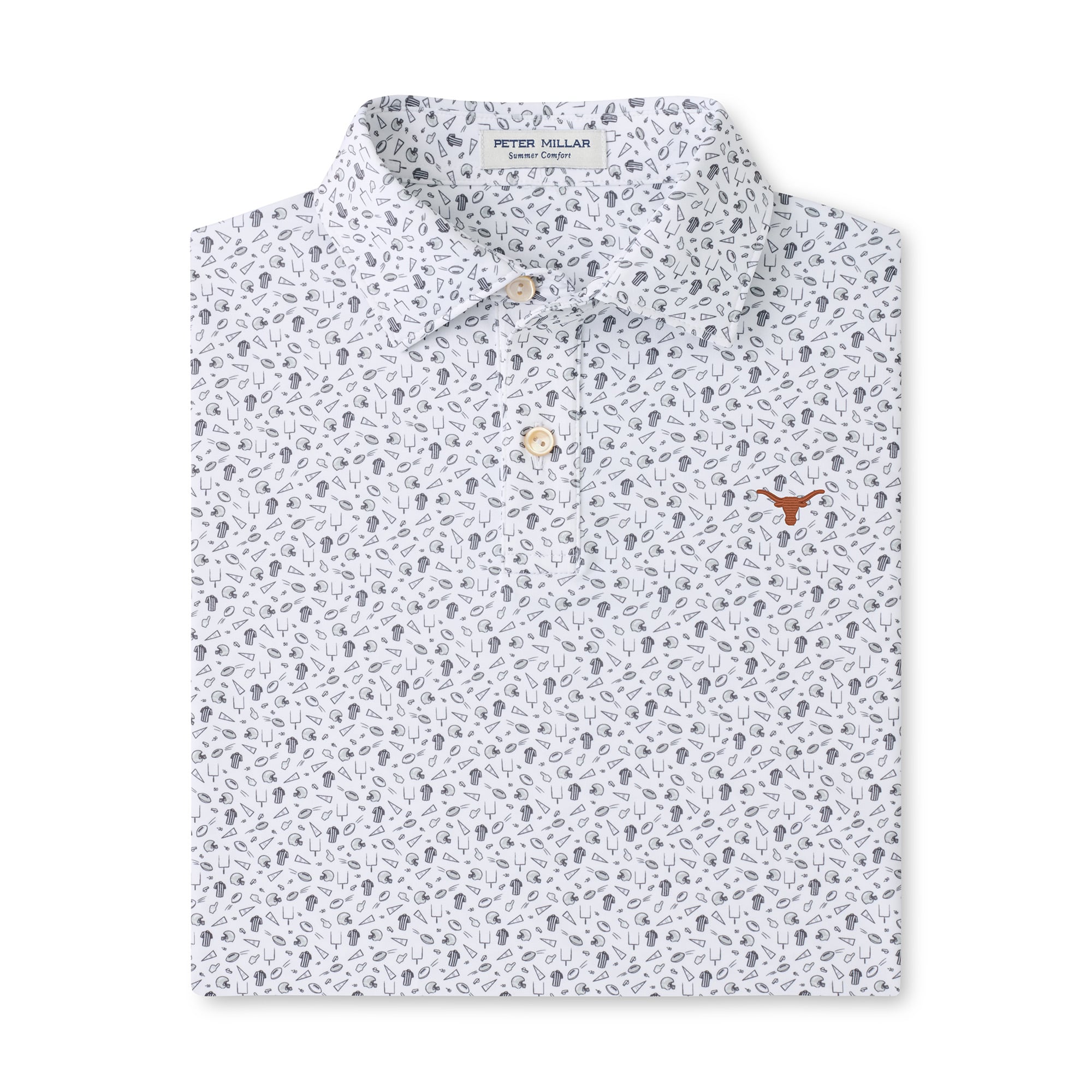 Polo de performance Peter Millar Gray Texas Longhorns pour jeunes
