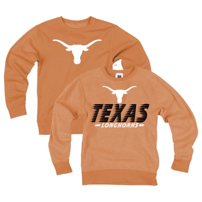  Texas Longhorns Wes & Willy Youth Reversible Sweatshirt - Texas Orange