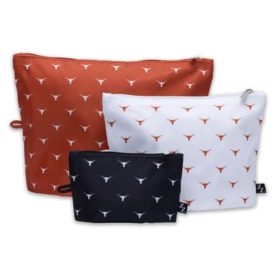 Texas Longhorns ZooZatz 3-Pack Pouch Set