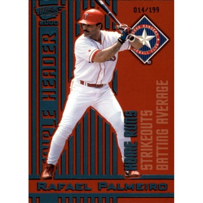 2000 Revolution Triple Header Platinum Blue #20 Rafael Palmeiro