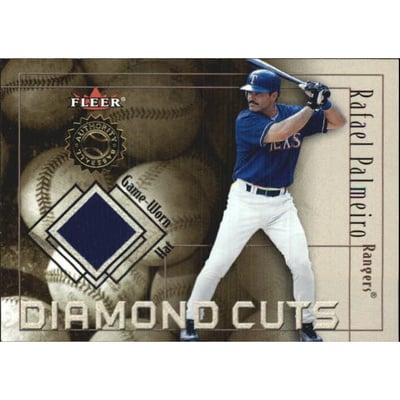 2001 Fleer Authority Diamond Cuts Memorabilia #72 Rafael Palmeiro Hat/240