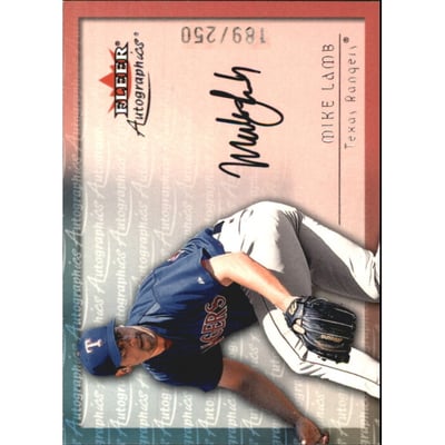 2001 Fleer Autographics Silver #54 Mike Lamb
