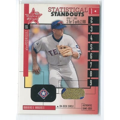 2001 Leaf Rookies and Stars Statistical Standouts #SS10 Alex Rodriguez