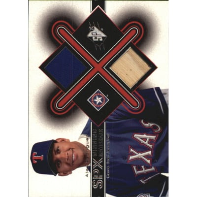 2001 SPx Winning Materials Bat-Jersey #AR2 Alex Rodriguez AS
