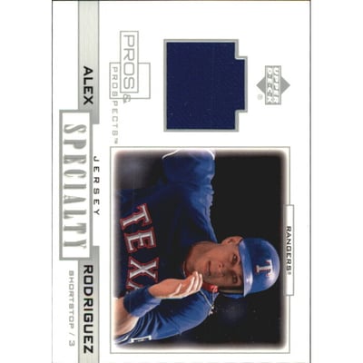 2001 Upper Deck Pros and Prospects Specialty Game Jersey #SAR Alex Rodriguez