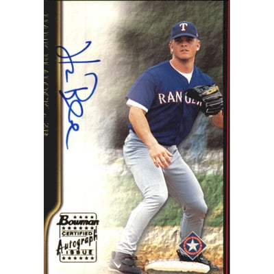 2002 Bowman Autographs #BAHB Hank Blalock B