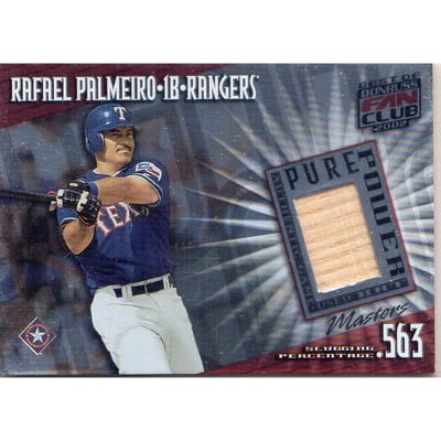2002 Donruss Best of Fan Club Pure Power Masters Game Bat #PP16 Rafael Palmeiro