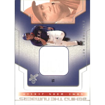 2002 E-X Behind the Numbers Game Jersey #20 Alex Rodriguez