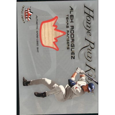 2002 Fleer Triple Crown Home Run Kings Game Used #13 Alex Rodriguez Bat