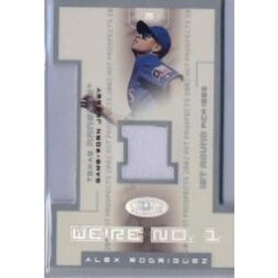 2002 Hot Prospects We're Number One Memorabilia #AR Alex Rodriguez Jsy