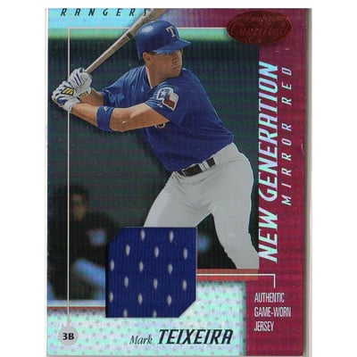 2002 Leaf Certified Mirror Red #182 Mark Teixeira NG Jsy