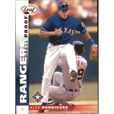 2002 Leaf Press Proofs Red #49 Alex Rodriguez