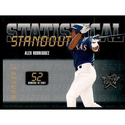2002 Leaf Rookies and Stars Statistical Standouts #SS2 Alex Rodriguez