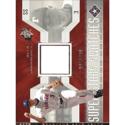 2002 SPx SuperStars Swatches Silver #167 Alex Rodriguez