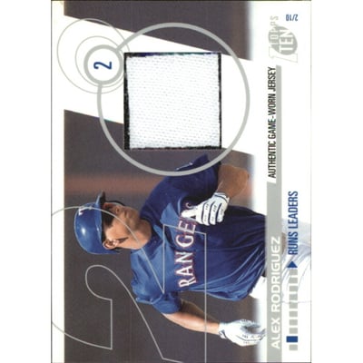 2002 Topps Ten Relics #TTRAR Alex Rodriguez Jsy A