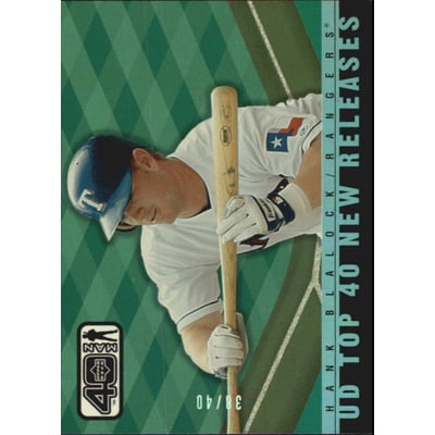 2002 Upper Deck 40-Man Electric Rainbow #1040 Hank Blalock NR